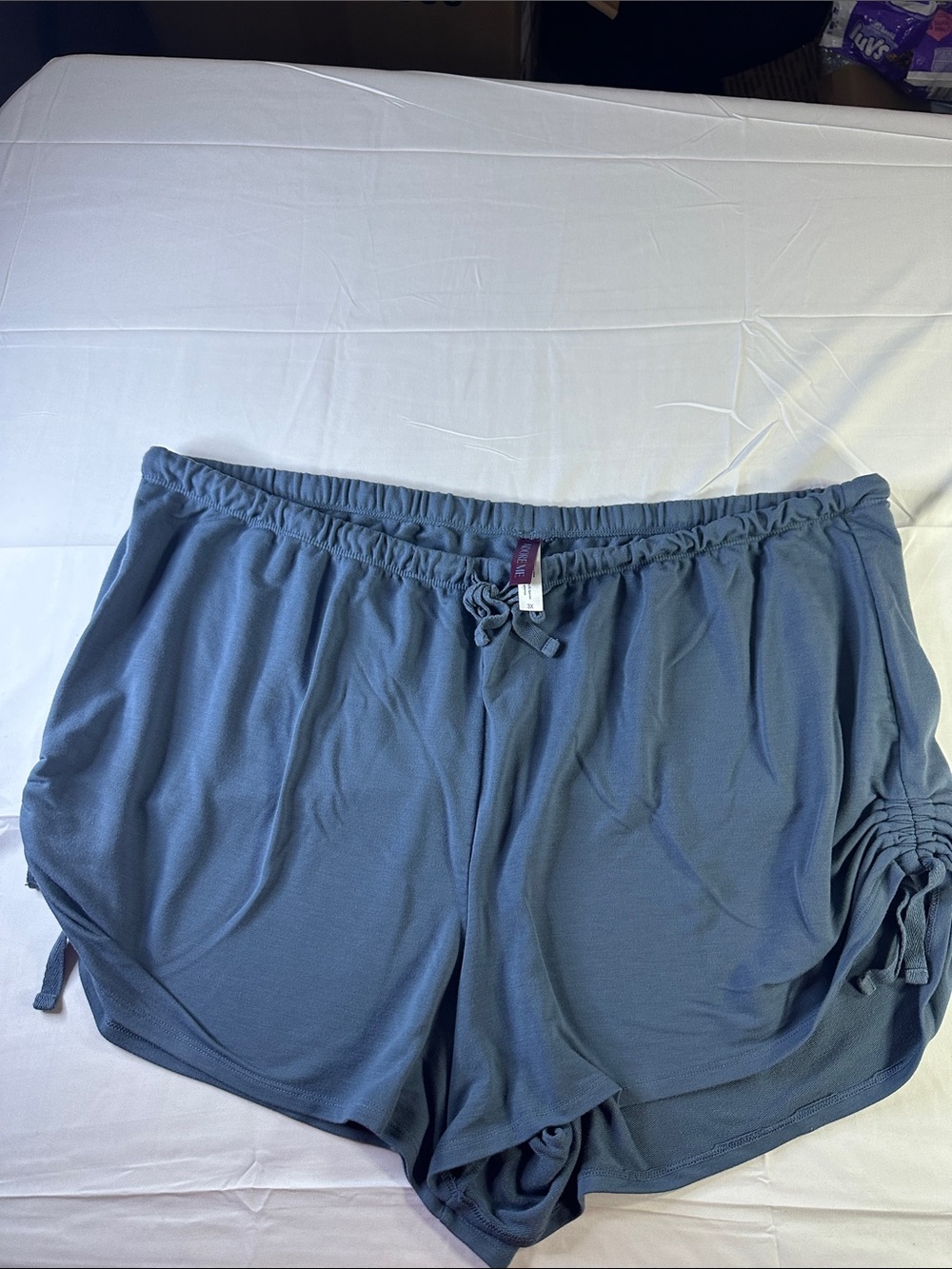 Adore Me Slate Blue Drawstring Athletic Lounge Shorts